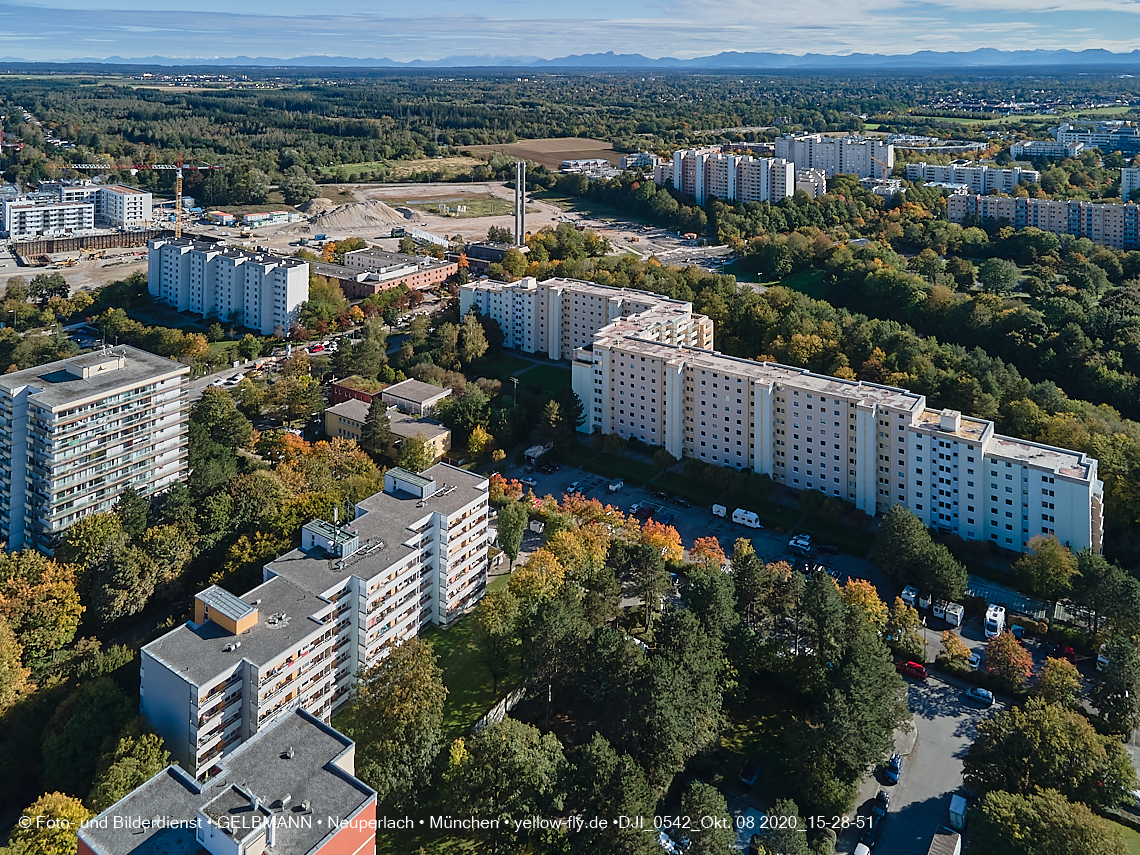 08.10.2020 - Baustelle Alexisquartier und Umgebung in Neuperlach